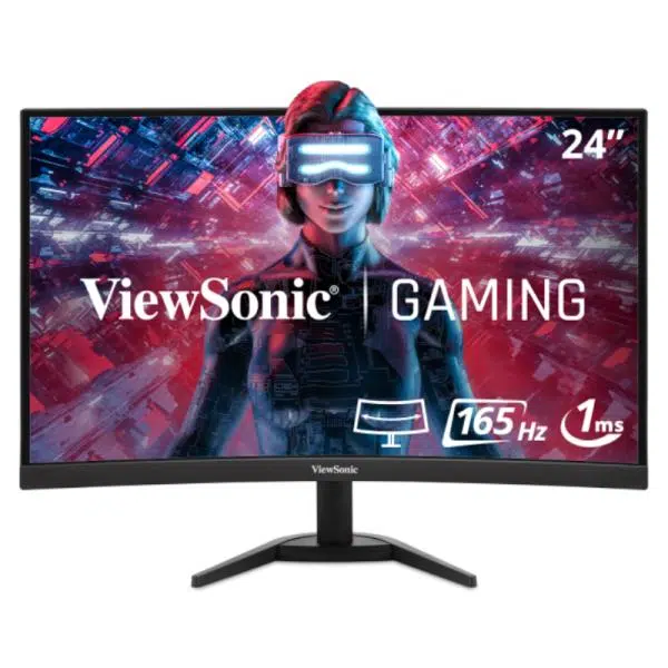 MONITOR 24" VIEWSONIC VX2468-PC-MHD FULL HD CURVED 1920X1080 165HZ 2MS HDMI DISPLAY PORT ) FreeSync Monitor curvo de 24" Viewsonic VX2468-PC-MHD 1920 x1080 165Hz HDMI DP - Imagen 1
